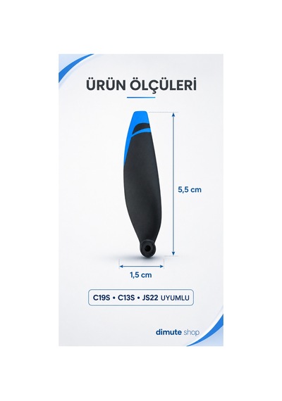 4 Adet 5.5cm X 1.5cm C19s / C13s/ Js22 Uyumlu Drone Pervanesi - 904460418