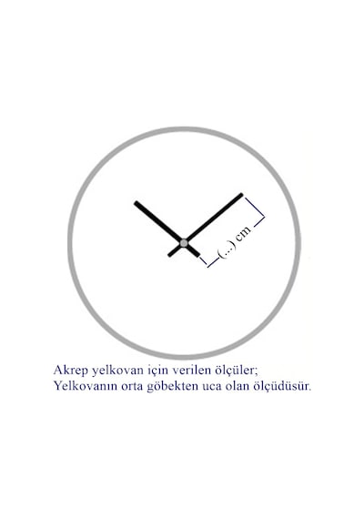 Duvar Saati Mekanizması Akrep-Yelkovan-Saniye(Motor) Siyah