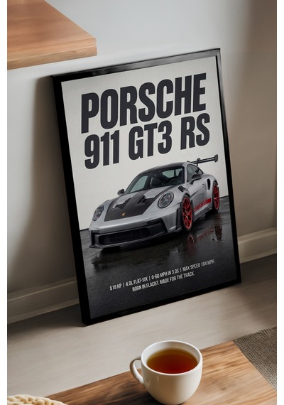 Bmw E30 M3 Siyah Ahşap Çerçeveli Poster, Dekoratif Araba Duvar Tablosu