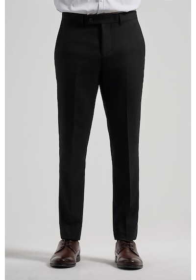 İmza Siyah Esnek Yandan Cepli Slim Fit Classic Pantolon 1003250160 Siyah