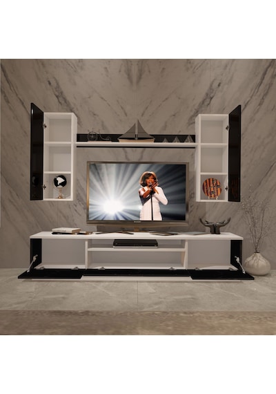 Decoraktiv Trendstyle 5ds Mdf Tv Ünitesi Tv Sehpası Beyaz - Siyah