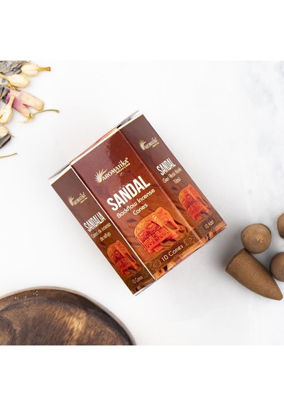 Aromatika Sandal Aromalı Backflow Geri Akış Konik Tütsü