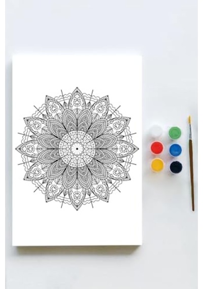 Mandala Tuval Kanvas Tablo Boyama Hobi Seti 13 50x70cm -