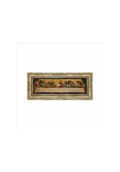 Son Akşam Yemeği Baskılı Taş Tablo 20x46