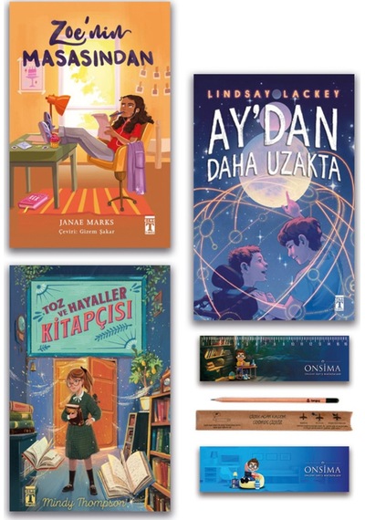 Genç Timaş Ay Dan Daha Uzakta - Zoe Nin Masasından - Toz Ve Hayaller Kitapçısı Set 3 Kitap