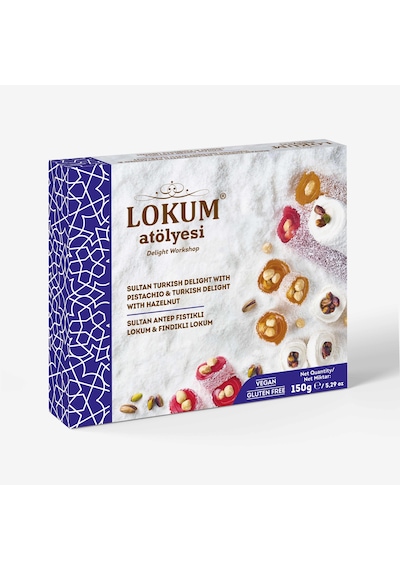 Sultan Antep Fıstıklı Lokum & Fındıklı Lokum 150g