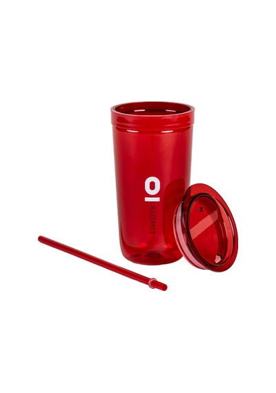 Kırmızı Pipetli Bardak 430 Ml No:115 Kırmızı