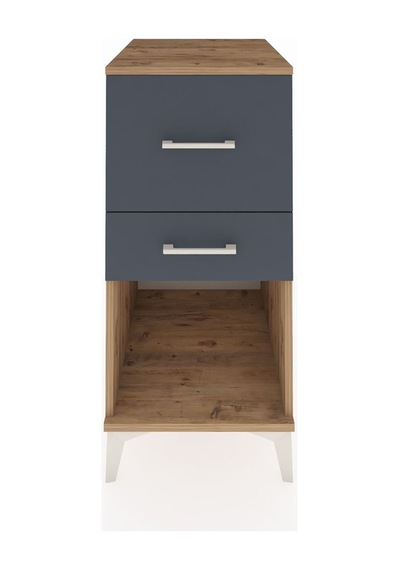Kronos Komodin 2 Çekmeceli 44x59x96 Çam-antrasit Çam