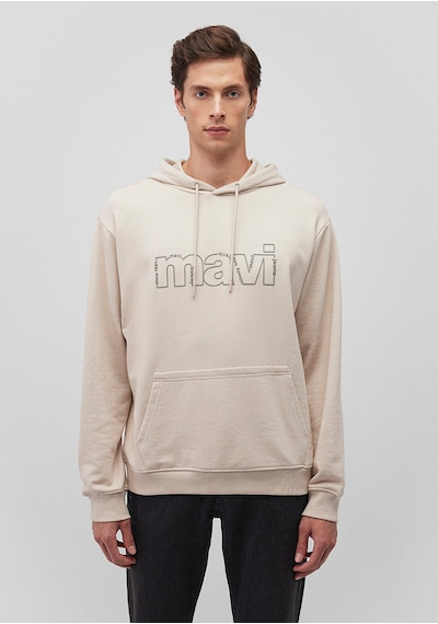 Mavi Logo Baskılı Bej Sweatshirt 0s10196-70144 Bej