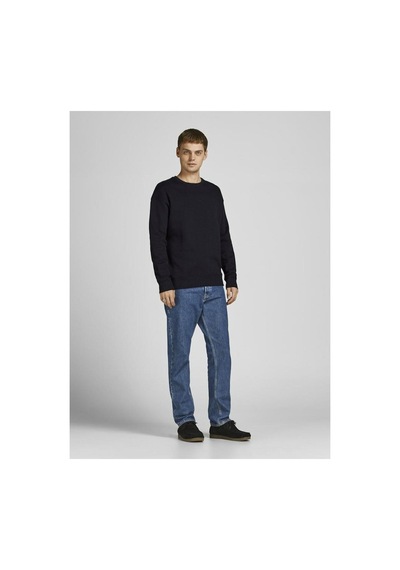 Jack & Jones Erkek Siyah Jjebradley Sweat Crew Noos Sweatshirt 12249341-black Siyah