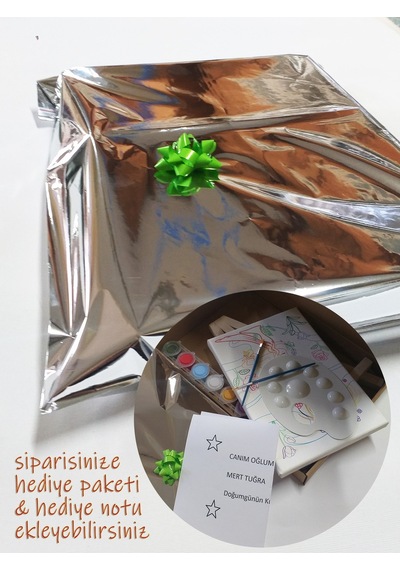 Goril & Maymun Çocuk Ressam Seti - 20 X 20 Cm Önçizimli Tuval, 2 Ad. Fırça, Palet, Boyalar Ve Şövale