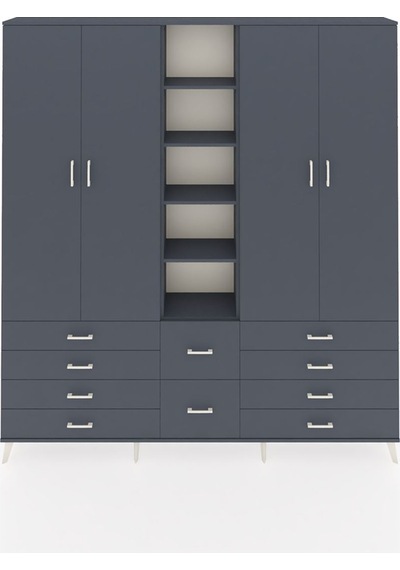 Arges Dolap 9 Raflı 10 Çekmeceli 2 Askılı 220x30x243 Antrasit-antrasit/antrasit Antrasıt/antrasıt Arges Dolap 9 Raflı 10 Çekmeceli 2 Askılı 220x30x243 Antrasit-antrasit/antrasit Antrasıt/antrasıt