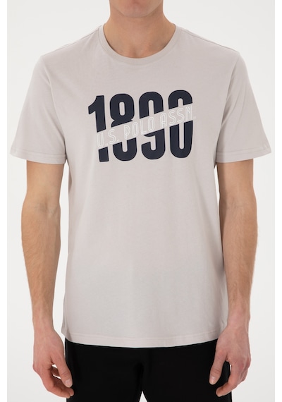 U.S. Polo Assn. Erkek Regular Fit Bisiklet Yaka Açık Gri Tişört 50306922-VR001