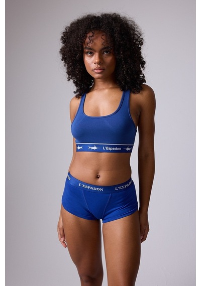 Racer Crop Top Racer Back Crop Top-3'li Avantaj Paketi-3397 Amblem Mavisi