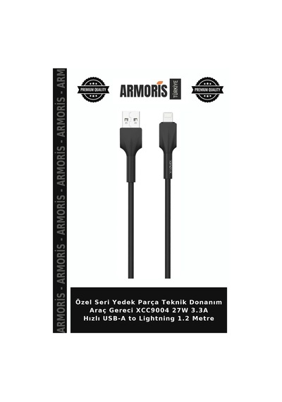 Özel Seri Yedek Parça Teknik Donanım Araç Gereci Xcc9004 27w 3.3a Hızlı Usb-a To Lightning 1.2 Metre