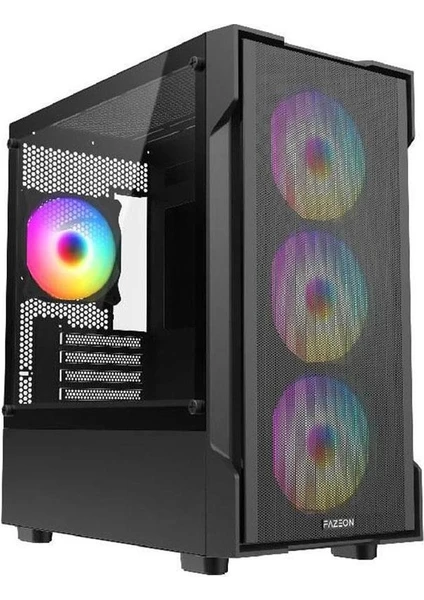 Fazeon F1 Mesh 4x120mm Rainbow Fanlı Matx Bilgisayar Kasası Psu Yok