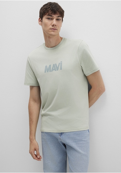 Mavi - Mavi Logo Baskılı Yeşil Tişört 0612896-83995 Yeşil