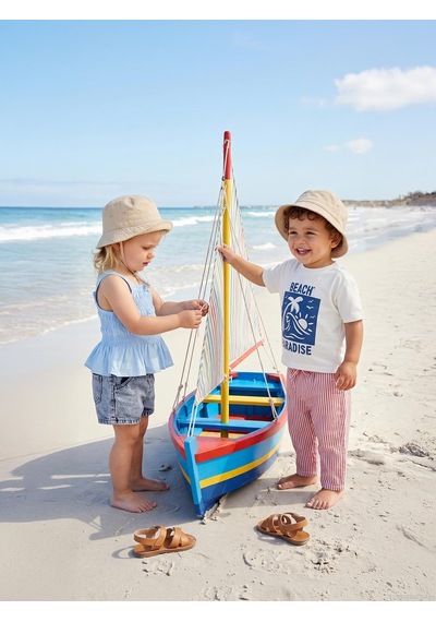 Civil Baby Denim Şortlu Askılı 6-18 Ay Takım - Mavi Koyu Mavi