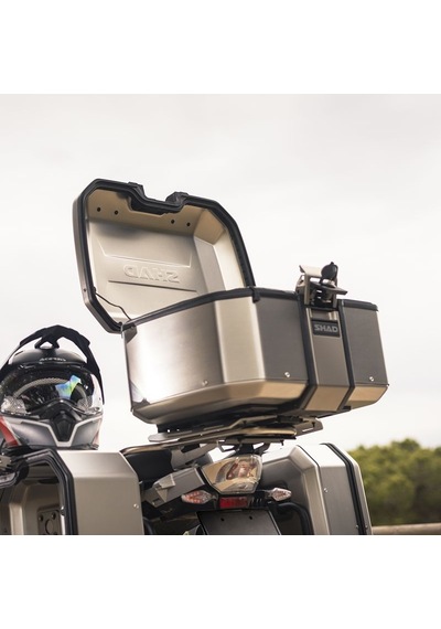 Tr55 Silver Motosiklet Arka Çanta 55 Litre Kapasiteli Top Case Motor Çanta Alüminyum Çok Renkli