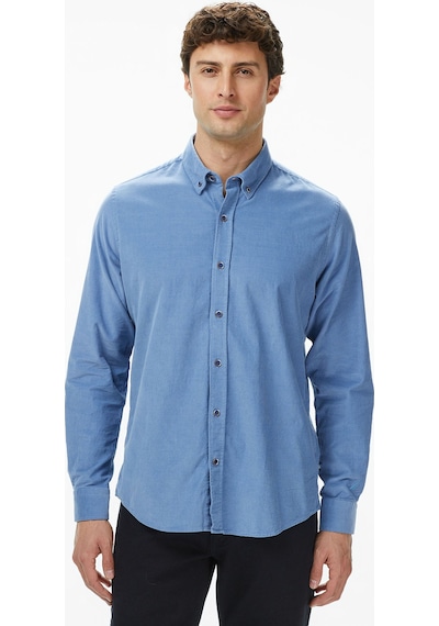 Nautica Erkek Mavi Classic Fit Gömlekdüzw57424t