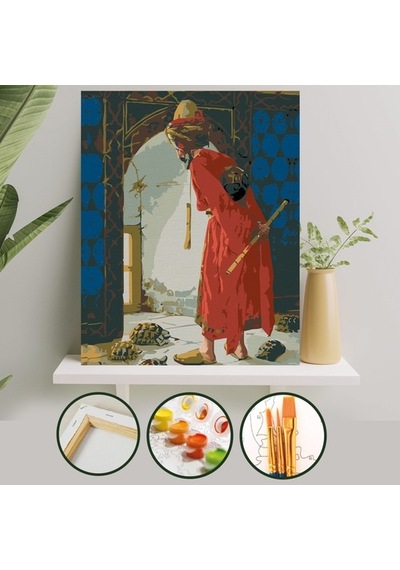 Sayılarla Boyama Tuval Seti 40X50 Cm - Kaplumbağa Terbiyecisi