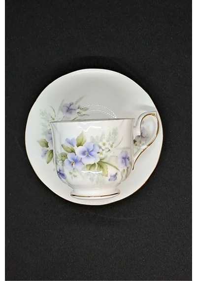 Bone China Mavi Güzellik Antika Porselen Duble Kahve Fincanı 2 Parça 120 Ml
