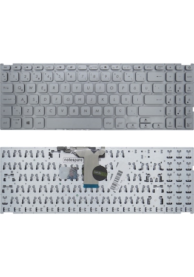 Asus Uyumlu X515jp-ej009a5, X515jp-ej009a7, X515jp-ej009a8, X515jp-ej009a9 Klavye Tr Gümüş Gri