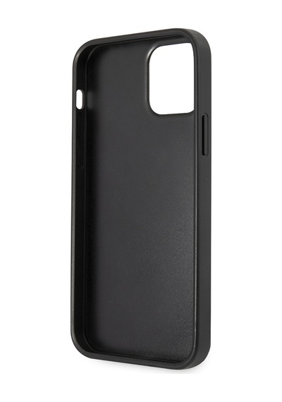Apple Uyumlu iPhone 12 Pro Max Kılıf Guess Lisanslı Pu Deri Büyük Metal Logo Dizaynlı Kapak Gri