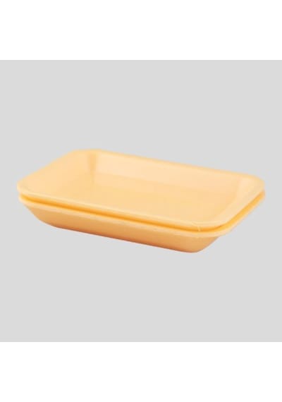 Tek Kullanımlık Köpük 2000 Gr. Sarı Servis Et Kıyma Saklama Tepsi Tabak -265x175x35mm. -100 Adet
