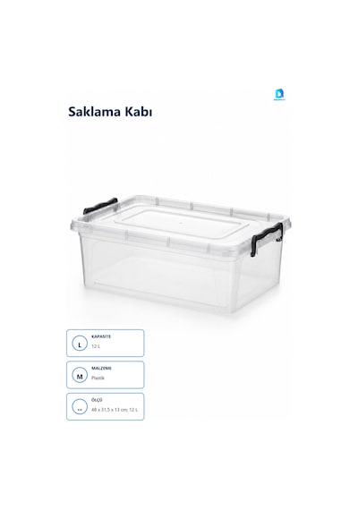 Midi Box Saklama Kabı No 6 12 L Plastik Çok Renkli