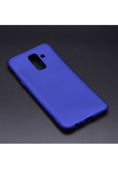 Galaxy J8 Kılıf Zore Premier Silikon Kapak Saks Mavi