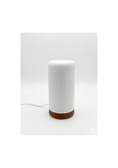 Minimalist Tasarım 3d Baskı Masa Lambası Led Işıklı Dekoratif Lamba 21 Cm Kahve