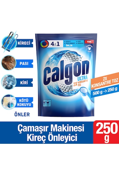 Calgon Ultra Konsantre Çamaşır Makinesi Kireç Önleyici 250 G