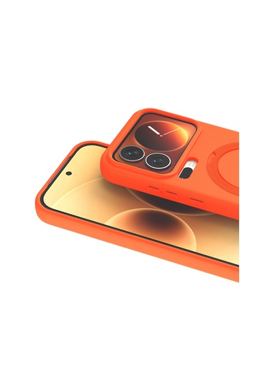 Xiaomi Mi 17 Pro Regal Magsafe Standlı Kapak - Turuncu Standart