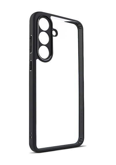 Samsung Galaxy Uyumlu  S25 Fe Kılıf Kamera Korumalı Şeffaf Arka Yüzey Zore New Roll Kapak Siyah