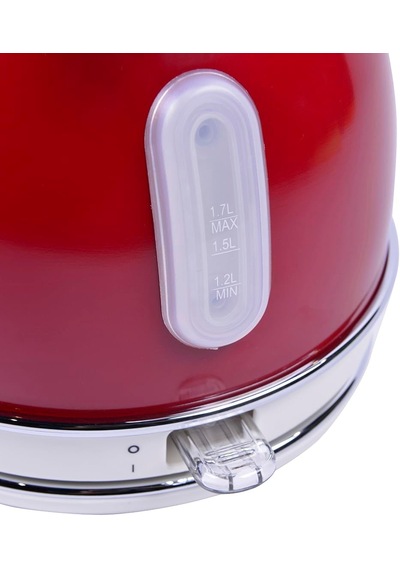 Berghoff Gem Retro 1.7 Litre Kırmızı Yuvarlak Su Isıtıcısı Kırmı
