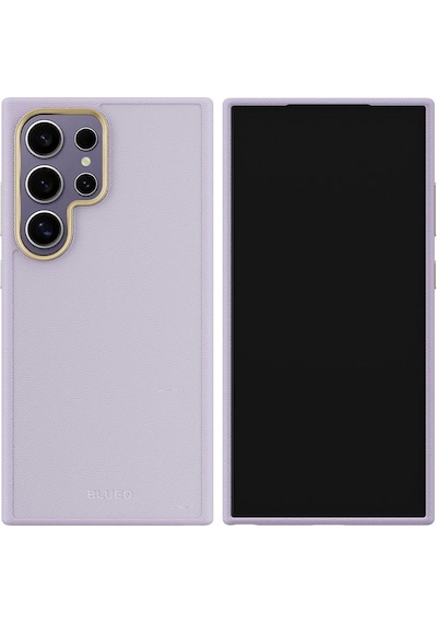Mr. Gorilla Samsung Uyumlu S24 Ultra Termal Hava Kanallı Metal Kamera Korumalı Pu Deri Kılıf Mor