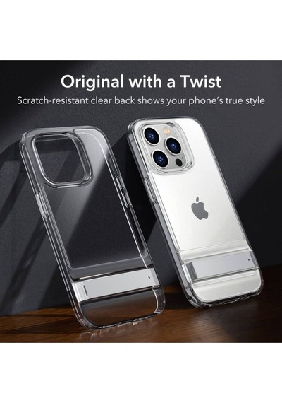 Apple Uyumlu iPhone Esr 15 Kılıf Standlı Şeffaf