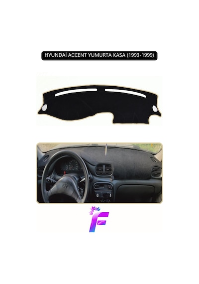 Hyundai Accent Yumurta Kasa 1993-1999 Torpido Örtüsü Güneşten, Isıdan, Çatlamadan Korur G6 Siyah