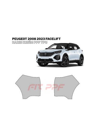 Peugeot 2008 - 2023 Facelıft 210 Mikron Premium Tpu Ppf Kaplama Seti-ön Çamurlukar
