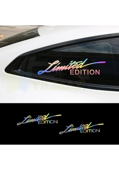 Limited Edition Hologram Oto Sticker Kelebek Cam Araba Etiket Çıkartma Yapıştırma Aksesuar 2 Adet