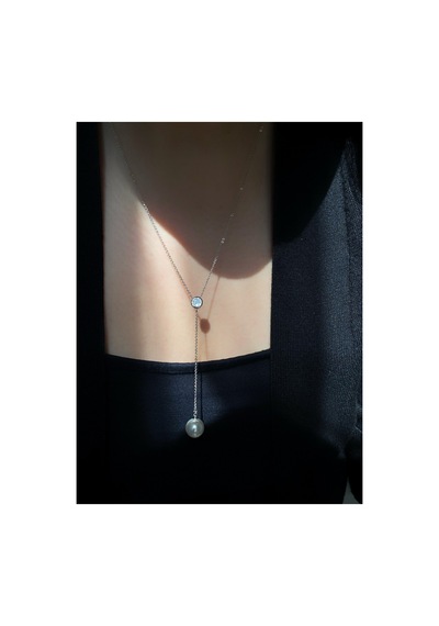 Çelik Silver Pearl And Shine Taşlı Ve Incili Kolye -kararma Yapmaz- Altın