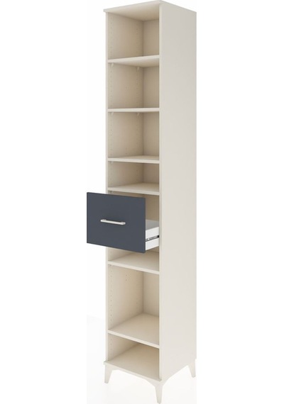 Hyperion Dolap 6 Raflı Tek Çekmeceli 44x44x243 Aytaşı-antrasit Aytaşı