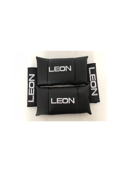 Seat Leon Nakışlı Deri 1 Çift Boyun Yastık Ve 1 Çift Kemer Pedi (510819093)