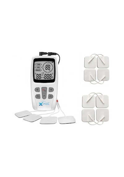 X Pool Fizyopol Tens Ems Masaj Cihazı + 8'li Elektrod Yedek