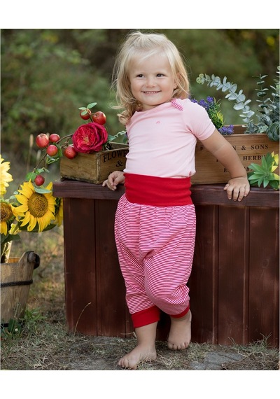 Organicera Organicera Organik Body & Şalvar Pantolon 2Li Set,Pembe & Krem Çi Krem - Pembe