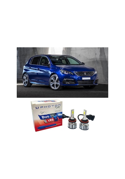 Peugeot 308 Uzun Far Ampulü Hb3 Duo Yeni Seri Beyaz 2013-2021