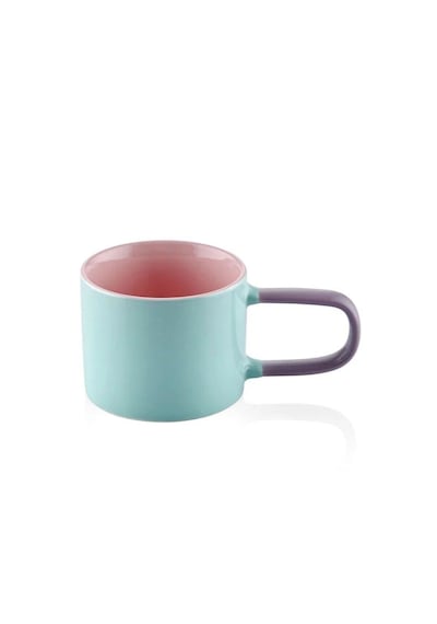 The Mia Rainbow Porselen Sarı Yeşil 2'li Kupa 270 Ml