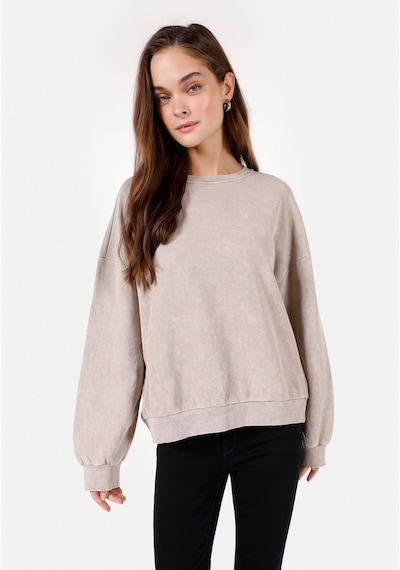 Colins Comfort Fit Yuvarlak Yaka Kadın Bej Sweatshirt Cl1070192 Q1.v2 Beı Bej