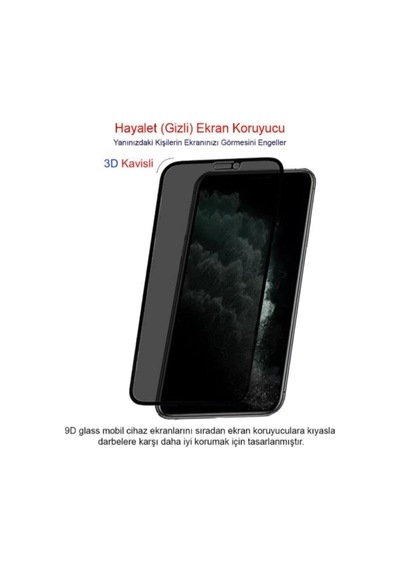 Iphone 11 Pro Max Uyumlu Privacy Hayalet Cam Ekran Koruyucu